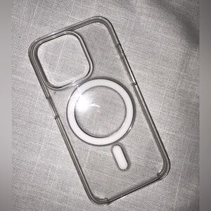 Clear apple case for iPhone 15 pro - lightly used